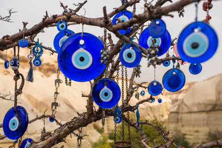 Group of traditional Turkish Amulet Evil Eyeの写真素材