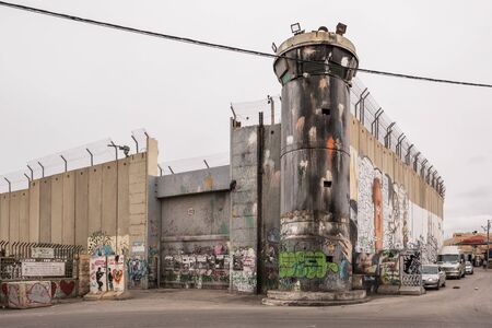 Separation wall between Israel and West Bankのeditorial素材