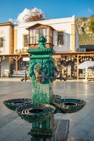 Old vintage drinking fountain in Kas, Turkeyの写真素材