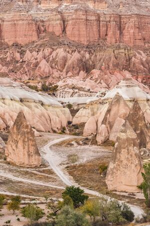 Landscape of the Red valley in Cappadocia, Turkeyの写真素材