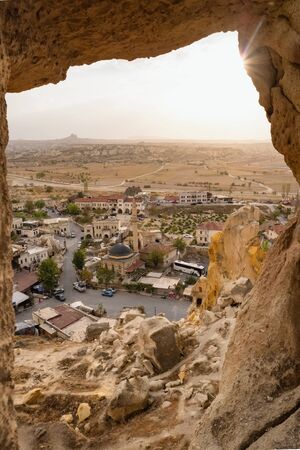View from the Entrance of the ancient Cavusin fortress and church Vaftizci Yahya, Saint John the...