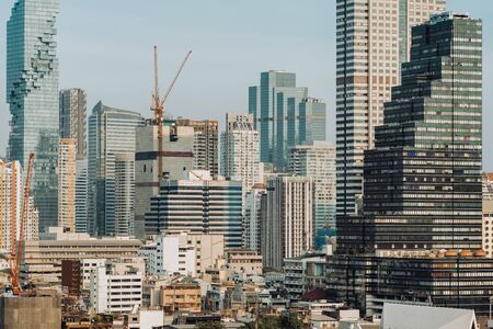 Bangkok City skyline with urban skyscrapersの写真素材