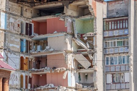 Residential building collapsed after gas explosion
