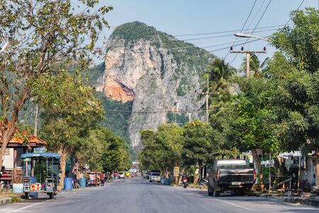Country road in Prachuap Khiri Khan district, Thailandのeditorial素材