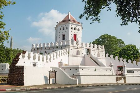 Phra Sumen Fort near Khao San road in Bangkok, Thailand.のeditorial素材