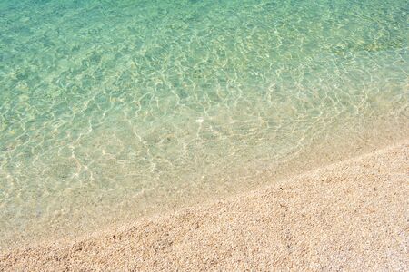 Beautiful empty beach at Adriatic sea in Croatia.の写真素材