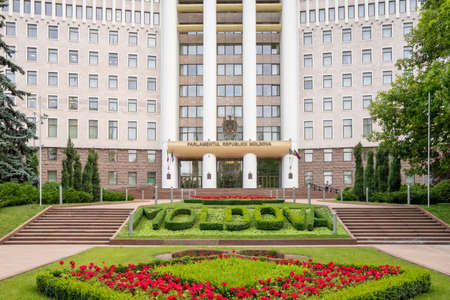 Parliament Building of Moldova in Chisinau, Republic of Moldovaのeditorial素材