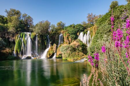 Kravica waterfall on Trebizat river, Bosnia and Herzegovinaの写真素材