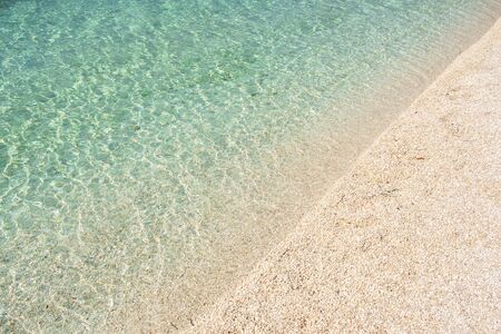Beautiful empty beach at Adriatic sea in Croatia.の写真素材