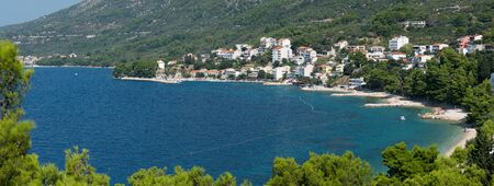 Beautiful panorama landscape of the Makarska Riviera, Dalmatia, Croatiaの写真素材