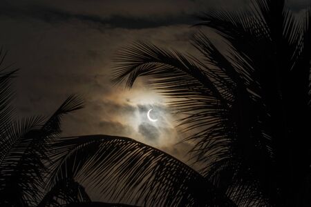 Solar Eclipse December 2019. Annular solar eclipse seen from Goa state, Indiaの写真素材