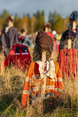 Installation Silent people in Finlandの写真素材