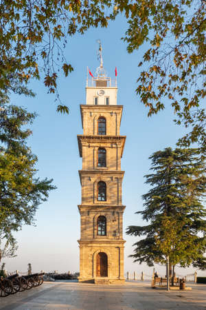 Tophane Clock Tower in Bursa, Turkeyの写真素材