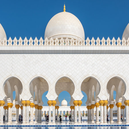 Sheikh Zayed Grand Mosque in Abu Dhabi, United Arab Emirates.