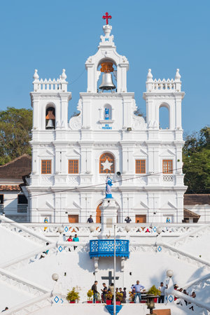 Our Lady of the Immaculate Conception Church in Panaji, Goa, Indiaのeditorial素材