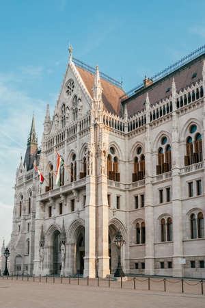 The building of the Parliament in Budapestの写真素材
