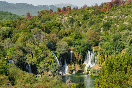 Kravica waterfall on Trebizat river, Bosnia and Herzegovinaの写真素材