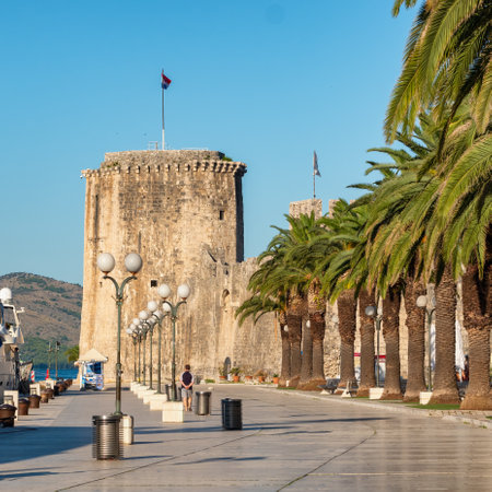 Old Kamerlengo castle in Trogir, Croatia.のeditorial素材