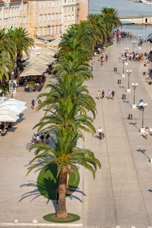 Beautiful summer view of Trogir old town in Croatiaのeditorial素材