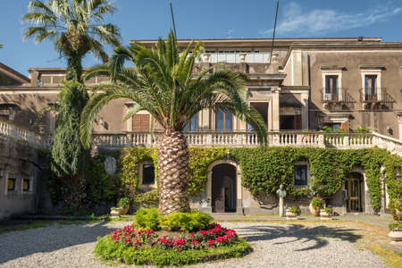Villa Cerami garden in Catania, Sicily, Italy.の写真素材