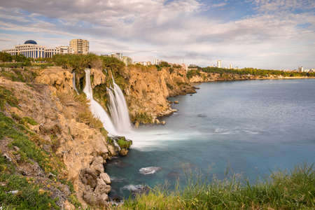 Lower Duden waterfall in Antalya, Turkeyの写真素材