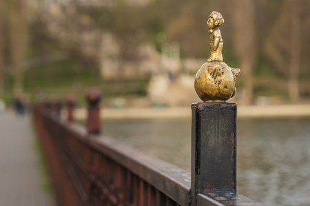 Little Prince Statuette by Igor Uduslivii artist in Valea Morilor parkのeditorial素材
