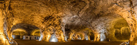 Panorama of the salt cave Tuz Terapi Merkezi in Tuzluca, Eastern Anatolia, Turkeyの写真素材
