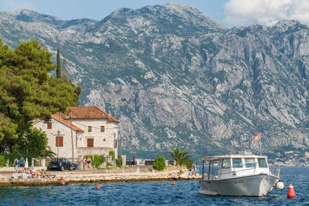 Picturesque Perast Village in Kotor Bay, Montenegroのeditorial素材