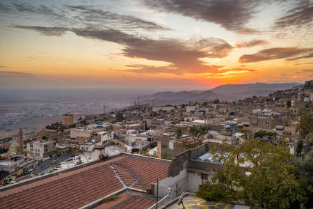 Mardin cityscape at sunset, Turkey.の写真素材
