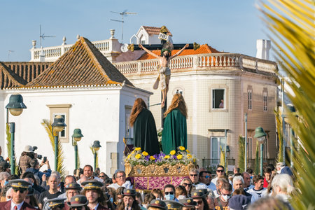 Triumphal Procession on Palm Sunday in Tavira, Algarve region, Portugal.のeditorial素材