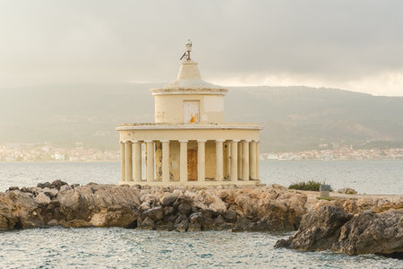 Lighthouse of Saint Theodore, Argostoli, Kefalonia island, Greeceの写真素材