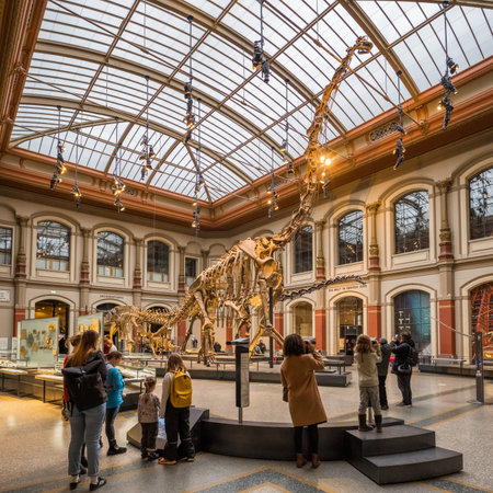 A skeleton of Tyrannosaurus at Natural history museum, Berlin, Germany.のeditorial素材
