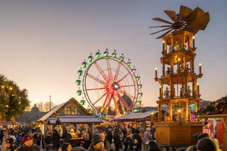 Christmas Market on Alexanderplatz in Berlin, Germanyのeditorial素材
