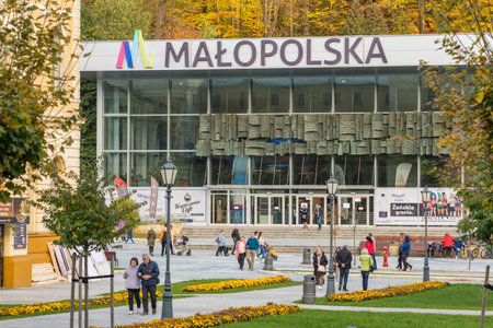 New Mineral water gallery or Pijalnia Glowna building in Krynica-Zdroj, Polandのeditorial素材