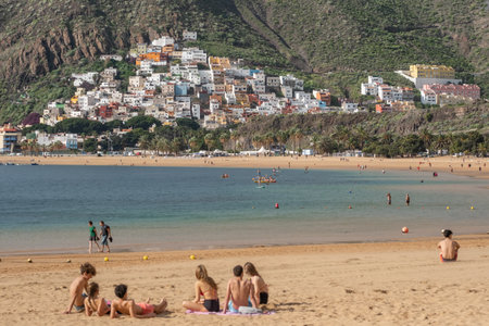 Las Teresitas beach near San Andres town in Tenerife, Canary Islands, Spain.のeditorial素材