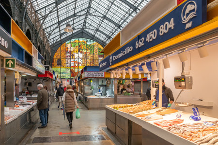 The central market, Mercado Central de Atarazanas in Malaga, Spainのeditorial素材