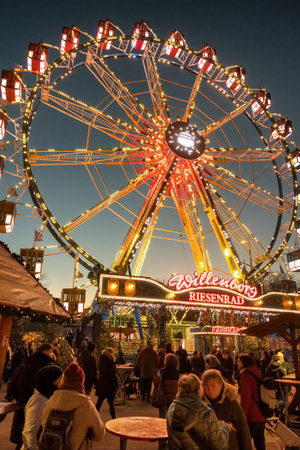 Christmas Market on Alexanderplatz in Berlin, Germanyのeditorial素材