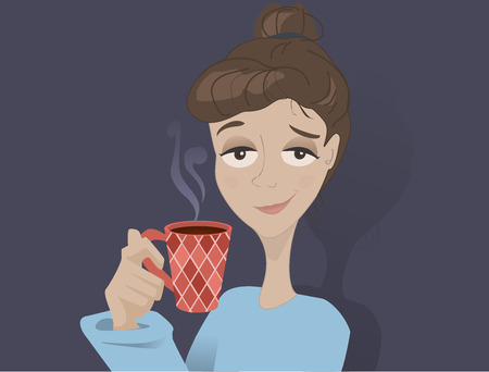 Coffee girlのイラスト素材