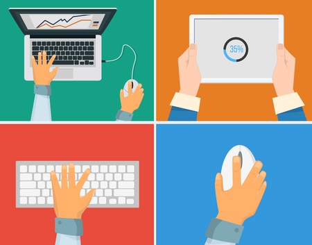 Work place setのイラスト素材