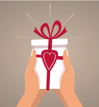 Present in handのイラスト素材