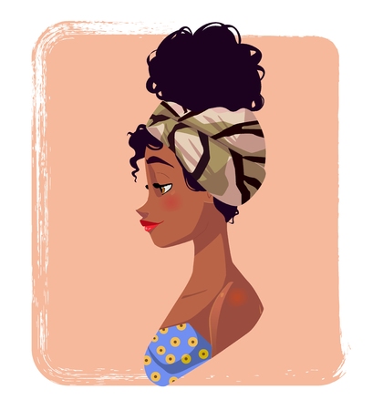 Photo frame girlのイラスト素材