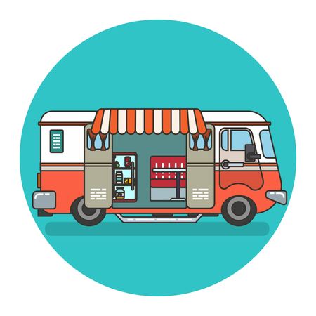 retro busのイラスト素材