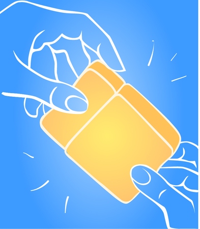 Open box. Box in handのイラスト素材