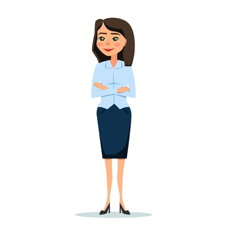 Young women in elegant office clothes. Smileのイラスト素材