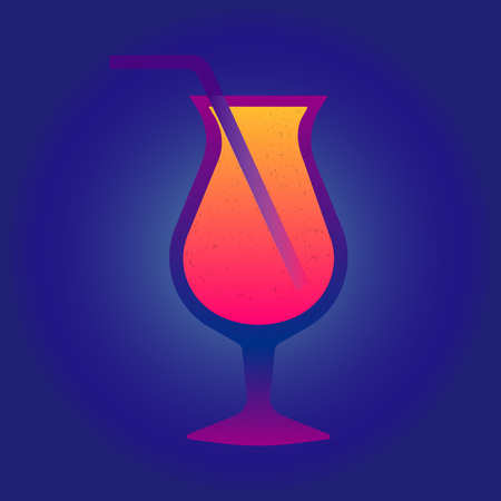 Retro pattern. Cocktailのイラスト素材