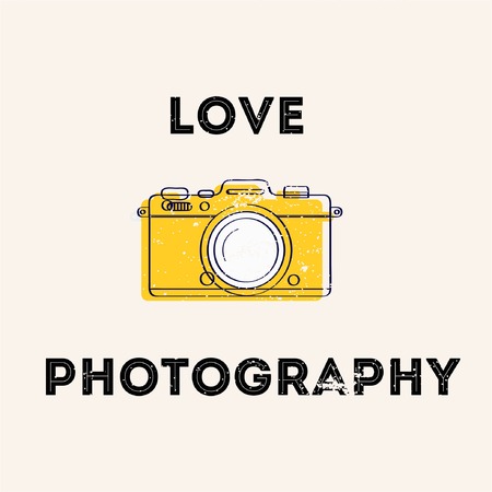 Vintage card old photo cameraのイラスト素材