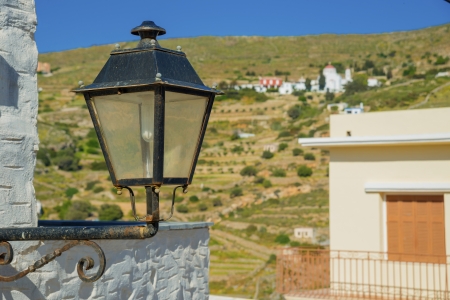 Greece Siros, street view of traditional Greek houses in chora, Siros is a Greek islands in Cycladesの写真素材