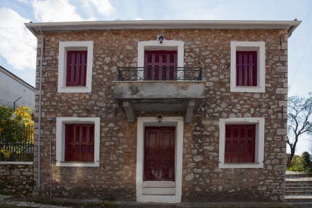 Greece Vilage House in Nafpactos at Monastiraki central Greeceのeditorial素材