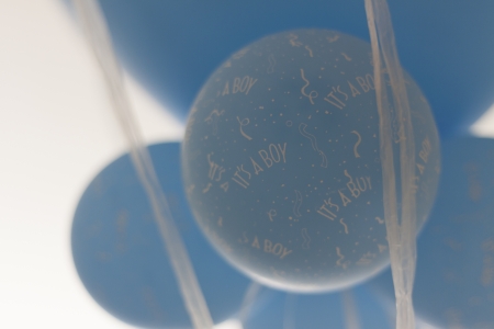 It is a boy ballons for newborn infant toddleの写真素材