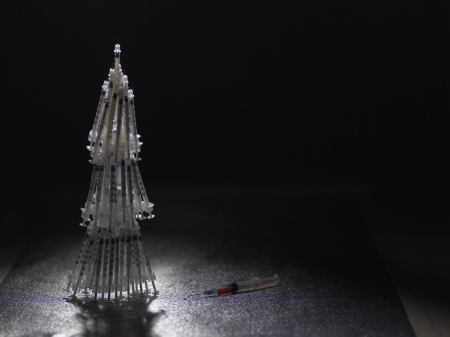 Medical syringe injection set concept with bloodの写真素材